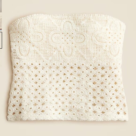 J. Crew Crochet bandeau tank top Size Large - Picture 3 of 10